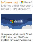 Licena anual Cloud [CSP NCE] Microsoft 365 Phone System for faculty Academic [Educacional]  (Figura somente ilustrativa, no representa o produto real)