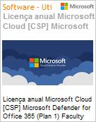 Licena anual Cloud [CSP NCE] Microsoft Defender for Office 365 (Plan 1) Faculty Academic [Educacional]  (Figura somente ilustrativa, no representa o produto real)