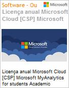 Licena anual Cloud [CSP NCE] Microsoft MyAnalytics for students Academic [Educacional]  (Figura somente ilustrativa, no representa o produto real)