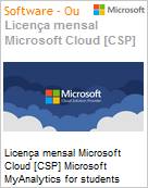 Licena mensal Cloud [CSP NCE] Microsoft MyAnalytics for students Academic [Educacional]  (Figura somente ilustrativa, no representa o produto real)