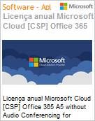 Licena anual Cloud [CSP NCE] Microsoft Office 365 A5 without Audio Conferencing for faculty Academic [Educacional]  (Figura somente ilustrativa, no representa o produto real)