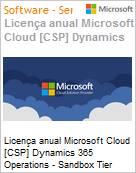 Licena anual Cloud [NCE] Microsoft Dynamics 365 Operations - Sandbox Tier 3:Premier Acceptance Testing for Faculty Academic [Educacional]  (Figura somente ilustrativa, no representa o produto real)