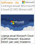 Licena anual Cloud [CSP NCE] Microsoft Minecraft: Education Edition (per user) Academic [Educacional]  (Figura somente ilustrativa, no representa o produto real)