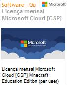 Licena mensal Cloud [CSP NCE] Microsoft Minecraft: Education Edition (per user) Academic [Educacional]  (Figura somente ilustrativa, no representa o produto real)