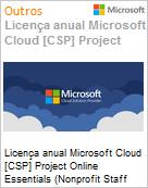Licena mensal Cloud [CSP NCE] Microsoft Project Online Essentials (Nonprofit Staff Pricing)  (Figura somente ilustrativa, no representa o produto real)