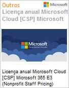 Licena anual Cloud [NCE] Microsoft 365 E3 (Nonprofit Staff Pricing)  (Figura somente ilustrativa, no representa o produto real)