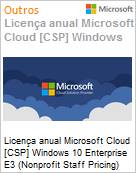 Licena anual Cloud [NCE] Microsoft Windows 10 Enterprise E3 (Nonprofit Staff Pricing)  (Figura somente ilustrativa, no representa o produto real)