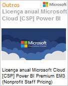 Licena anual Cloud [CSP NCE] Microsoft Power BI Premium EM3 (Nonprofit Staff Pricing)  (Figura somente ilustrativa, no representa o produto real)