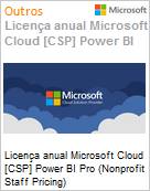 Licena anual Cloud [NCE] Microsoft Power BI Pro (Nonprofit Staff Pricing)  (Figura somente ilustrativa, no representa o produto real)