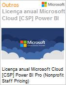 Licena mensal Cloud [CSP NCE] Microsoft Power BI Pro (Nonprofit Staff Pricing)  (Figura somente ilustrativa, no representa o produto real)