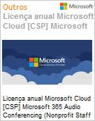 Licena mensal Cloud [CSP NCE] Microsoft 365 Audio Conferencing (Nonprofit Staff Pricing)  (Figura somente ilustrativa, no representa o produto real)
