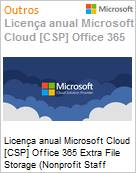 Licena anual Cloud [CSP NCE] Microsoft Office 365 Extra File Storage (Nonprofit Staff Pricing)  (Figura somente ilustrativa, no representa o produto real)
