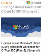 Licena mensal Cloud [CSP NCE] Microsoft Defender for Office 365 (Plan 2) (Nonprofit Staff Pricing)  (Figura somente ilustrativa, no representa o produto real)