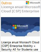 Licena anual Cloud [NCE] Microsoft Enterprise Mobility + Security A5 for Students use benefit Academic [Educacional]  (Figura somente ilustrativa, no representa o produto real)