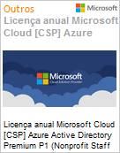 Licena anual Cloud [NCE] Microsoft Azure Active Directory Premium P1 (Nonprofit Staff Pricing)  (Figura somente ilustrativa, no representa o produto real)