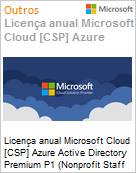 Licena mensal Cloud [CSP NCE] Microsoft Azure Active Directory Premium P1 (Nonprofit Staff Pricing)  (Figura somente ilustrativa, no representa o produto real)