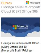 Licena mensal Cloud [CSP NCE] Microsoft Office 365 E1 (Nonprofit Staff Pricing)  (Figura somente ilustrativa, no representa o produto real)