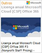 Licena mensal Cloud [CSP NCE] Microsoft Office 365 F3 (Nonprofit Staff Pricing) Volunteer  (Figura somente ilustrativa, no representa o produto real)