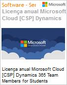 Licena anual Cloud [NCE] Microsoft Dynamics 365 Team Members for Students Academic [Educacional]  (Figura somente ilustrativa, no representa o produto real)