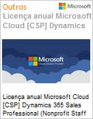 Licena mensal Cloud [CSP NCE] Microsoft Dynamics 365 Sales Professional (Nonprofit Staff Pricing)  (Figura somente ilustrativa, no representa o produto real)