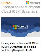 Licena mensal Cloud [CSP NCE] Microsoft Dynamics 365 Sales Insights (Nonprofit Staff Pricing)  (Figura somente ilustrativa, no representa o produto real)