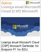 Licena mensal Cloud [CSP NCE] Microsoft Defender for Endpoint P1 for EDU Academic [Educacional]  (Figura somente ilustrativa, no representa o produto real)