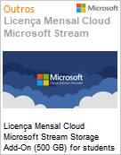 Licena Mensal Cloud Microsoft Stream Storage Add-On (500 GB) for students Academic [Educacional]  (Figura somente ilustrativa, no representa o produto real)