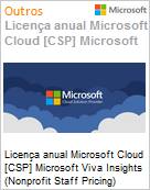 Licena mensal Cloud [CSP NCE] Microsoft Viva Insights (Nonprofit Staff Pricing)  (Figura somente ilustrativa, no representa o produto real)
