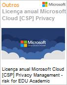 Licena mensal Cloud [NCE] Microsoft Privacy Management risk for EDU Academic [Educacional]  (Figura somente ilustrativa, no representa o produto real)