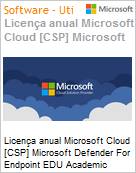 Licena anual Cloud [CSP NCE] Microsoft Defender For Endpoint EDU Academic [Educacional]  (Figura somente ilustrativa, no representa o produto real)