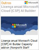 Licena anual Cloud [CSP NCE] Microsoft AI Builder Capacity add-on (Nonprofit Staff Pricing)  (Figura somente ilustrativa, no representa o produto real)