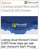 Licena anual Cloud [NCE] Microsoft Power Apps per user plan (Nonprofit Staff Pricing)  (Figura somente ilustrativa, no representa o produto real)