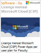 Licena mensal Cloud [NCE] Microsoft Power Apps per user plan for Faculty Academic [Educacional]  (Figura somente ilustrativa, no representa o produto real)