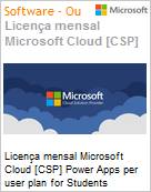 Licena mensal Cloud [NCE] Microsoft Power Apps per user plan for Students Academic [Educacional]  (Figura somente ilustrativa, no representa o produto real)