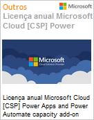 Licena anual Cloud [CSP NCE] Microsoft Power Apps and Power Automate capacity add-on (Nonprofit Staff Pricing)  (Figura somente ilustrativa, no representa o produto real)