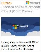 Licena anual Cloud [NCE] Microsoft Power Virtual Agent User License for Faculty Academic [Educacional]  (Figura somente ilustrativa, no representa o produto real)