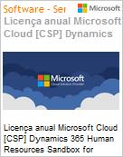 Licena anual Cloud [NCE] Microsoft Dynamics 365 Human Resources Sandbox for Faculty Academic [Educacional]  (Figura somente ilustrativa, no representa o produto real)