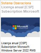 Licena anual [CSP NCE] Subscription Microsoft Windows Server 2022 RMS CAL - 1 CAL Device - 3 Anos (3 Years)  (Figura somente ilustrativa, no representa o produto real)