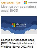 Licena por assinatura Windows Server 2022 RMS CAL - 1 User CAL - 1 year (NCE COM BAS ANN) Annual  (Figura somente ilustrativa, no representa o produto real)