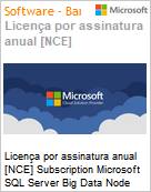 Licena por assinatura SQL Server Big Data Node Cores - 1 Year Subscription (NCE COM BAS ANN) Annual  (Figura somente ilustrativa, no representa o produto real)