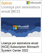 Licena por assinatura System Center 2022 Datacenter - 2 Core License Pack 1 Year (NCE COM BAS ANN) Annual  (Figura somente ilustrativa, no representa o produto real)