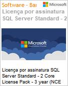 Licena por assinatura SQL Server Standard - 2 Core License Pack - 3 year (NCE COM BAS TRI) Triennial  (Figura somente ilustrativa, no representa o produto real)