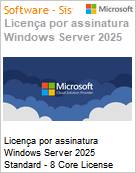 Licena por assinatura Windows Server 2025 Standard - 8 Core License Pack 3 Year (NCE COM BAS TRI) Triennial  (Figura somente ilustrativa, no representa o produto real)