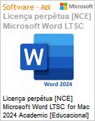 Licena perptua [NCE] Microsoft Word LTSC for Mac 2024 Academic [Educacional]  (Figura somente ilustrativa, no representa o produto real)