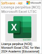 Licena perptua [NCE] Microsoft Excel LTSC for Mac 2024 Academic [Educacional]  (Figura somente ilustrativa, no representa o produto real)