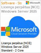 Licena perptua [NCE] Windows Server 2025 Standard - 2 Core  (Figura somente ilustrativa, no representa o produto real)