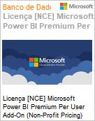 Licena [NCE] Microsoft Power BI Premium Per User Add-On (Non-Profit Pricing) (NCE NFP ANN) Annual - Annual  (Figura somente ilustrativa, no representa o produto real)