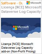 Licena [NCE] Microsoft Dataverse Log Capacity add-on (Non-Profit Pricing) (NCE NFP MTH) Monthly - Monthly  (Figura somente ilustrativa, no representa o produto real)