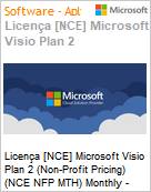 Licena [NCE] Microsoft Visio Plan 2 (Non-Profit Pricing) (NCE NFP MTH) Monthly - Annual  (Figura somente ilustrativa, no representa o produto real)