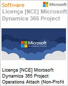 Licena [NCE] Microsoft Dynamics 365 Project Operations Attach (Non-Profit Pricing) (NCE NFP MTH) Monthly - Monthly  (Figura somente ilustrativa, no representa o produto real)